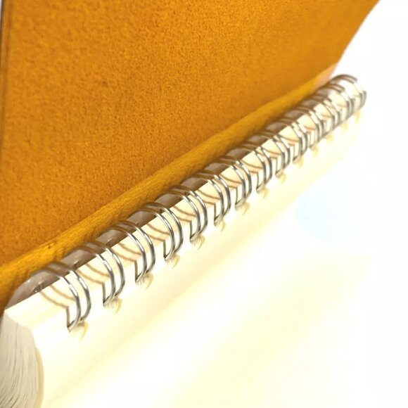 HERMES Roll Note Caillou Notepad stationery notebook Leather yellow - Picture 9 of 11